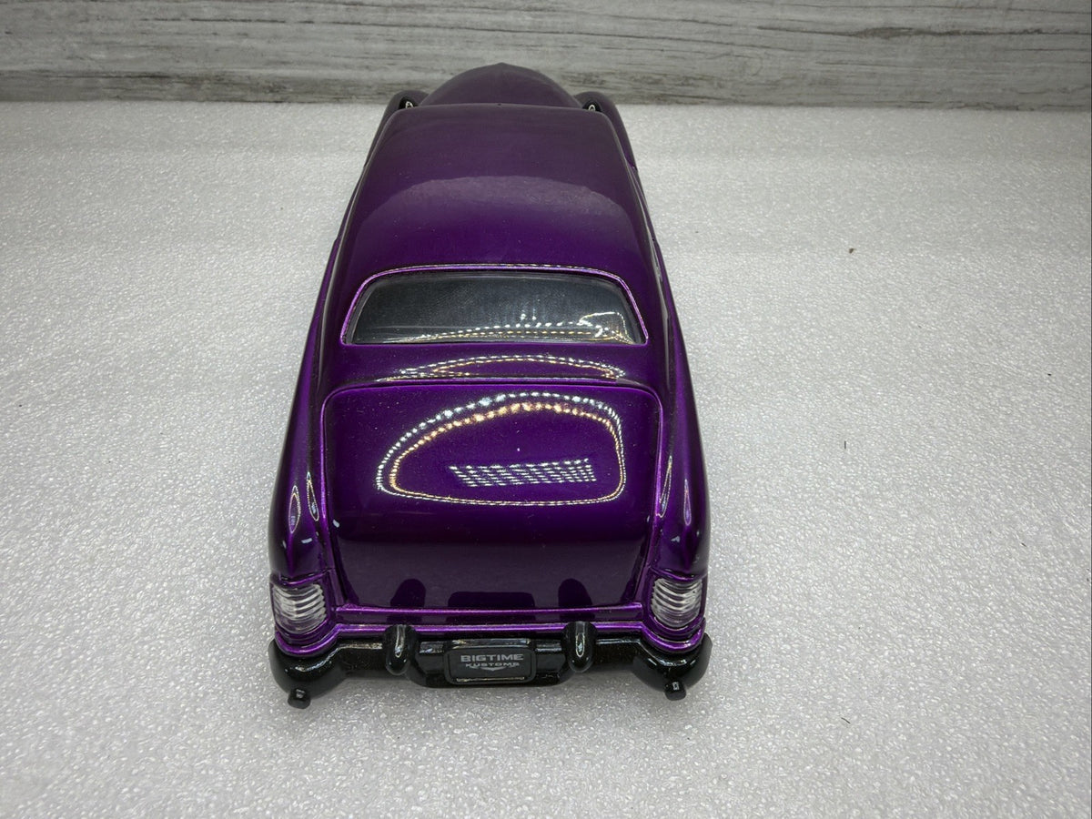 Jada Big Time Kustoms 1:24 Scale Purple 1951 Mercury Black Flames Nice No Box5