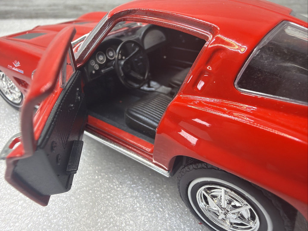 1963 Chevrolet Corvette C2 1/24 Scale Diecast Metal Model - Red No Box  Nice9
