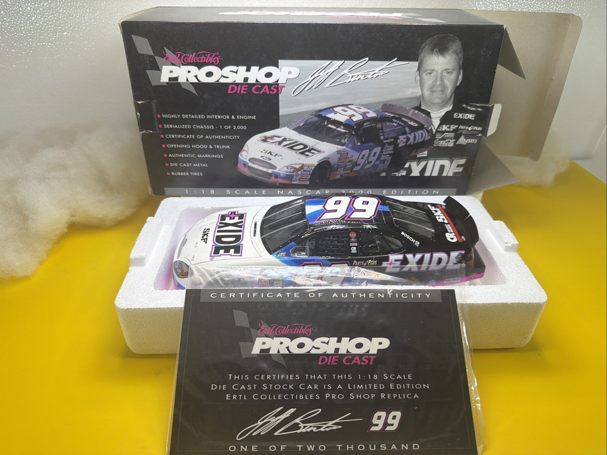 PROSHOP DIECAST FORD #99 EXIDE/JEFF BURTON TAURUS RACE 1/18 CAR NIB 1/20000