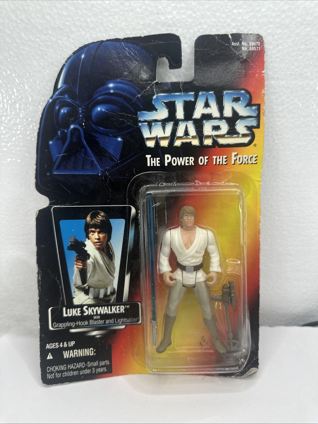 1995 Kenner Star Wars The Power of the Force Luke Skywalker Figure Light Damage0