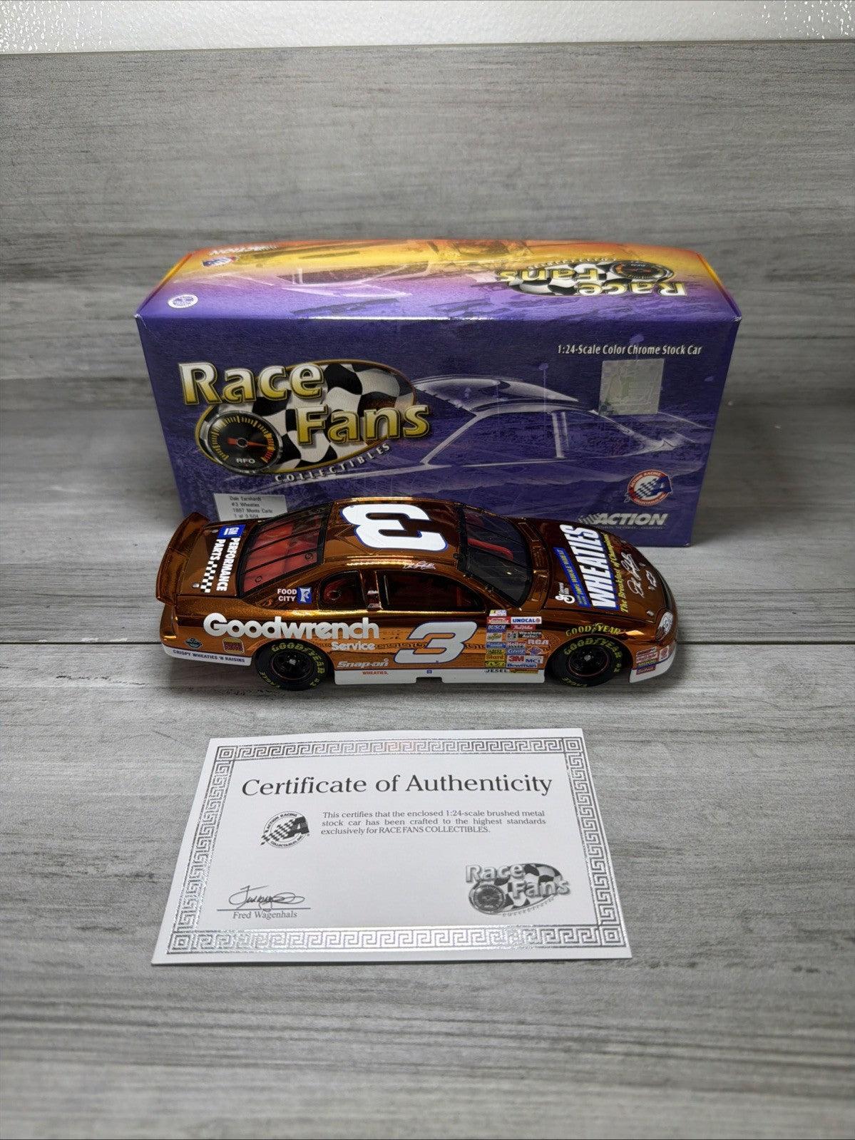 1/24 Action RFO 1997 Dale Earnhardt #3 Goodwrench Wheaties Color Chrome XRARE0