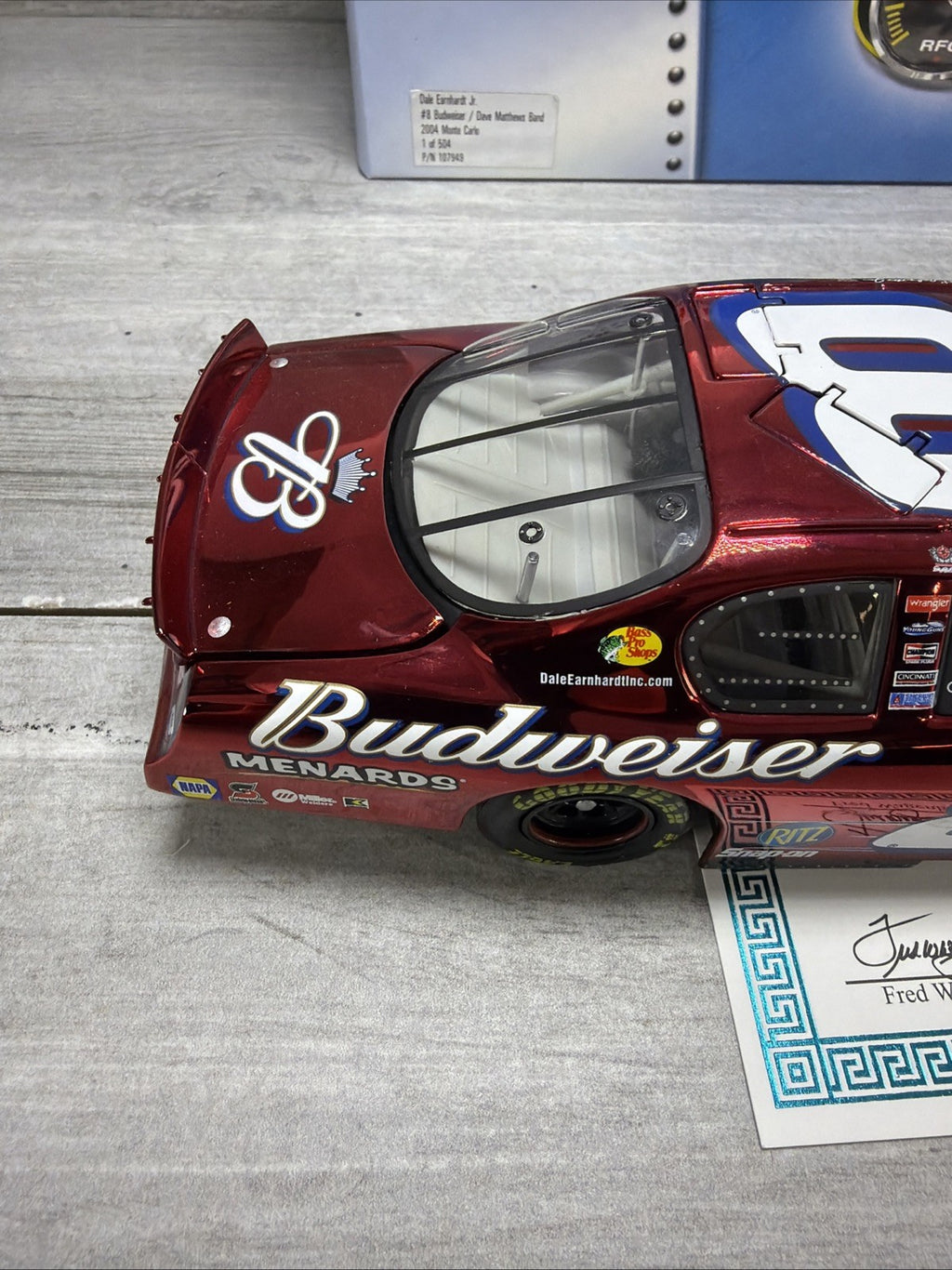 Dale Earnhardt Jr. #8 Budweiser 2005 Monte Carlo Color Chrome Red 1:24 WRONG BOX12