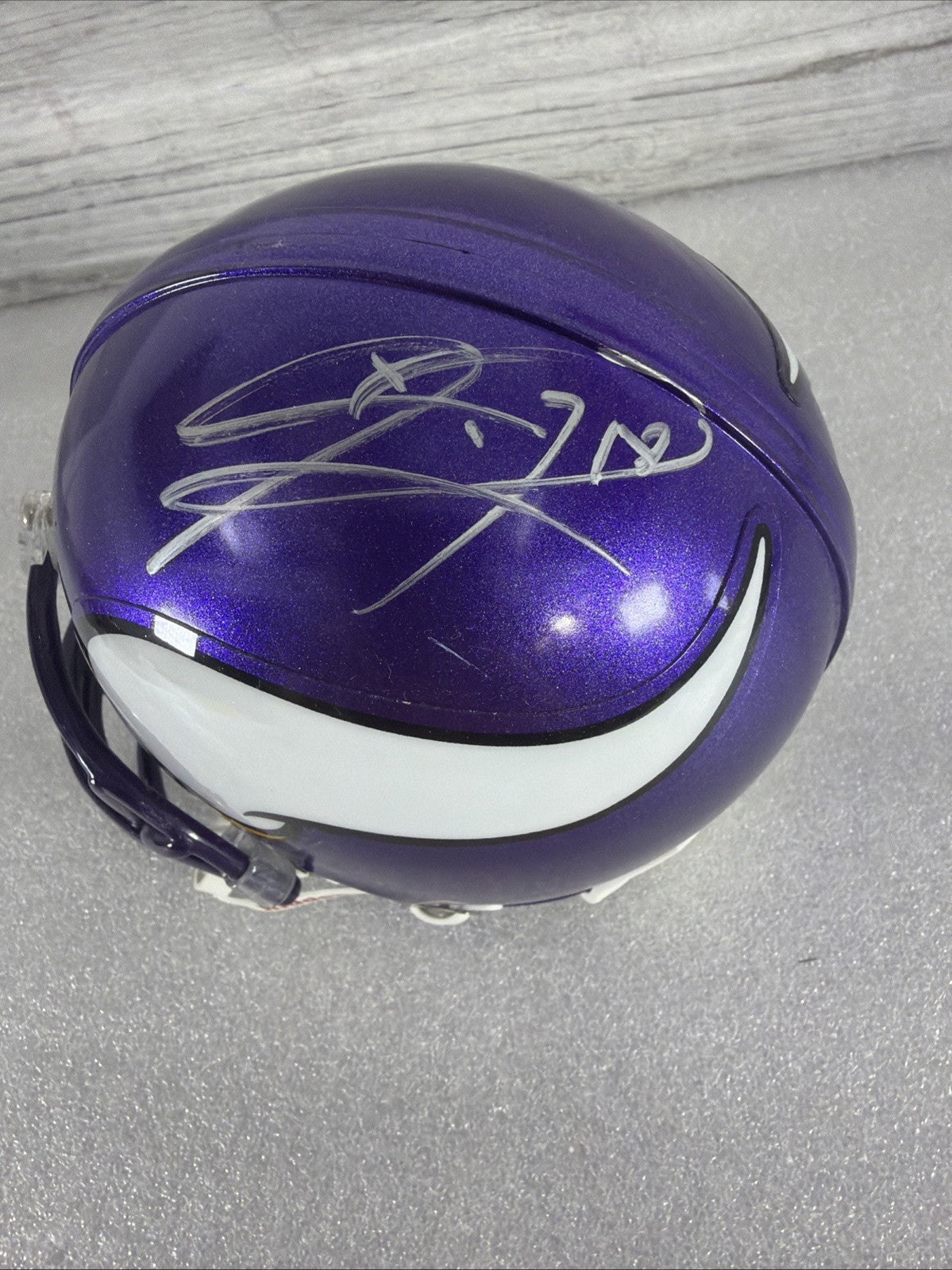 SIGNED MINNESOTA VIKINGS MINI HELMET- NO IDEA WHO-READ, DESCRIPTION!! AUTHENTIC2