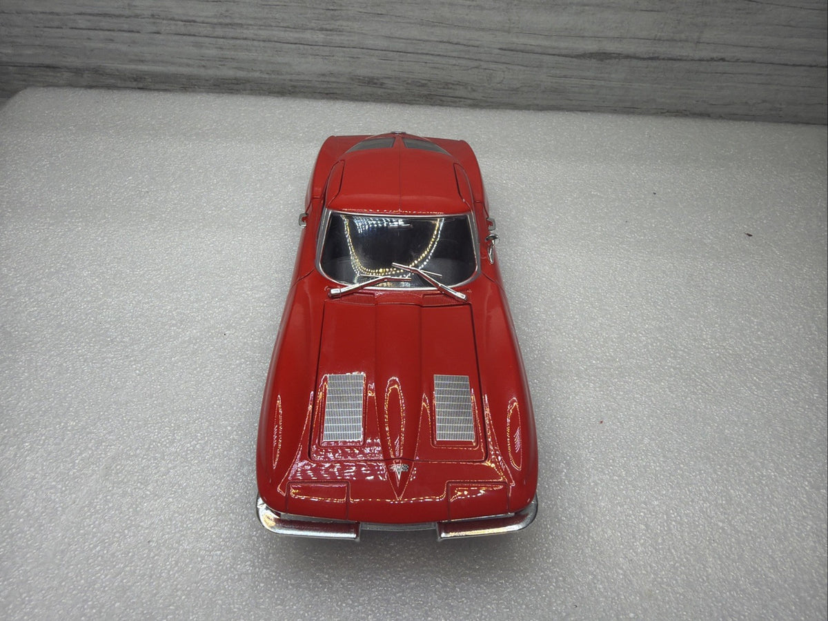 1963 Chevrolet Corvette C2 1/24 Scale Diecast Metal Model - Red No Box  Nice4