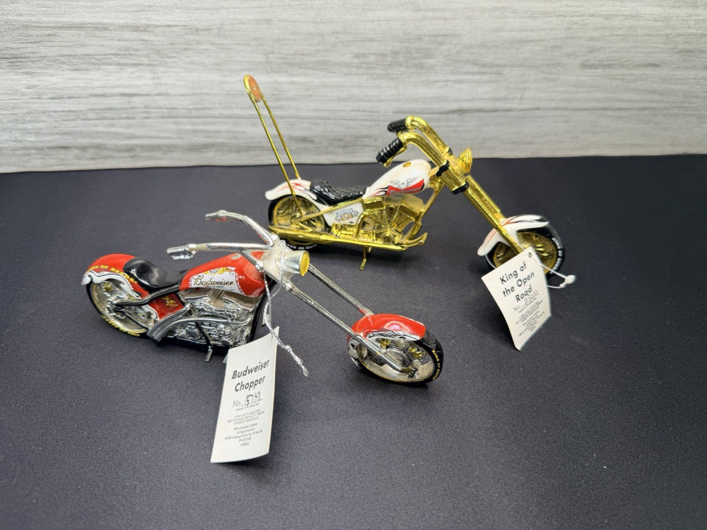 2 Budweiser Chopper Motorcycle Collectibles without box The Hamilton Collection3