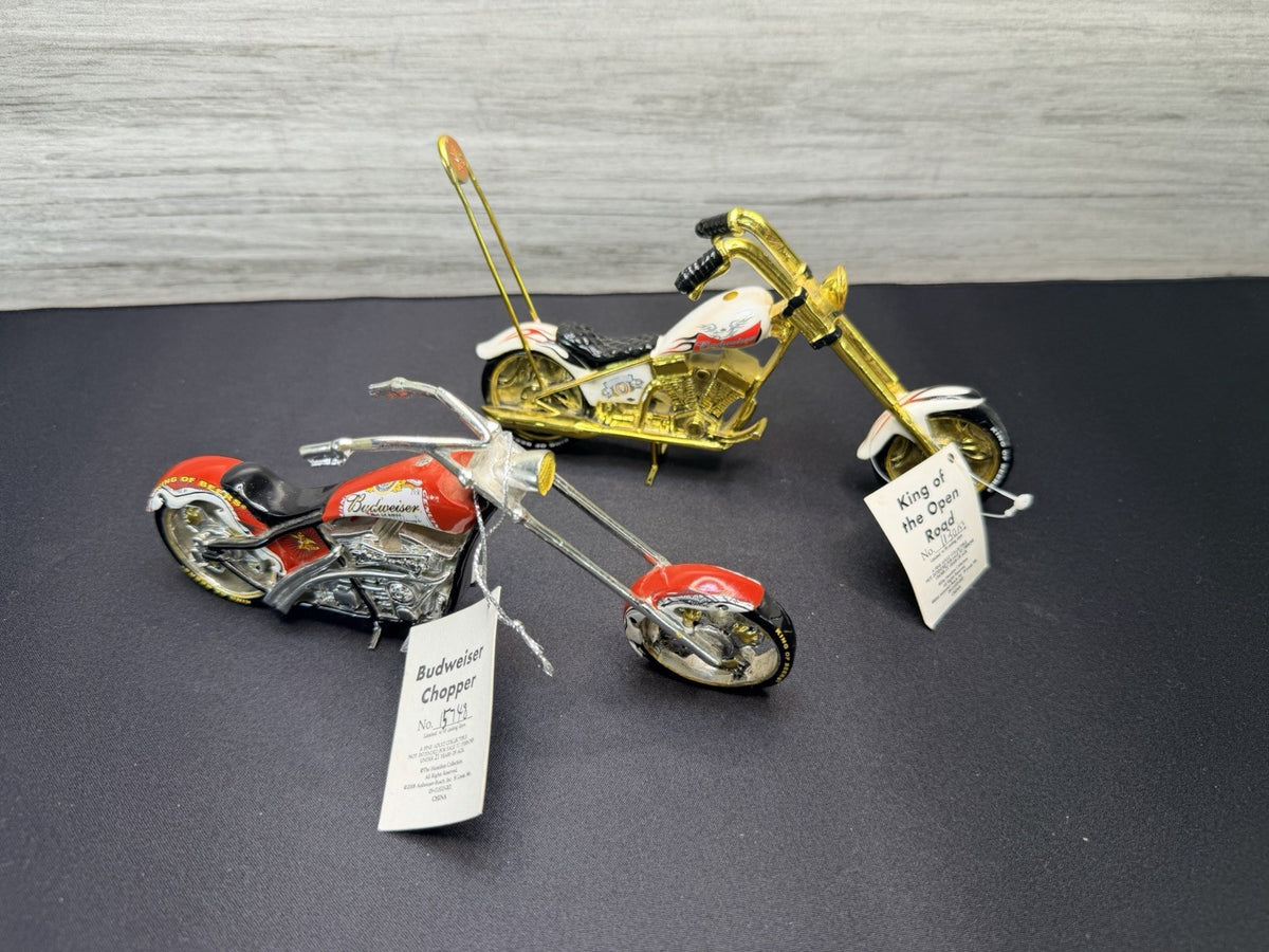 2 Budweiser Chopper Motorcycle Collectibles without box The Hamilton Collection3