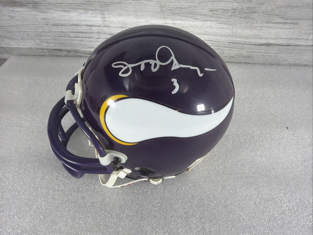 JEFF GEORGE  Signed Minnesota Vikings Mini Helmet NO COA PLEASE READ,AUTHENTIC2