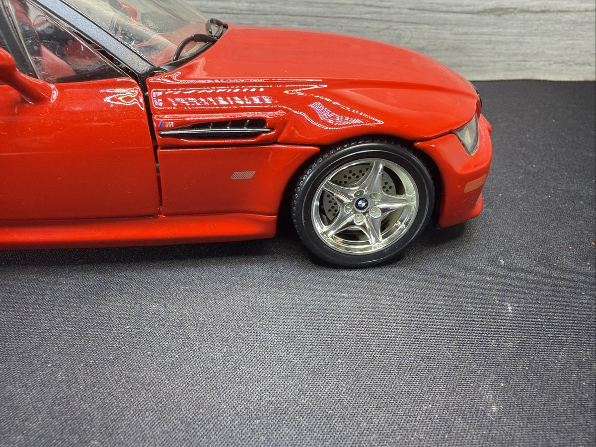 Bburago 1996 BMW M Roadster Convertible Red Scale 1:18 Made Italy No Box Read5