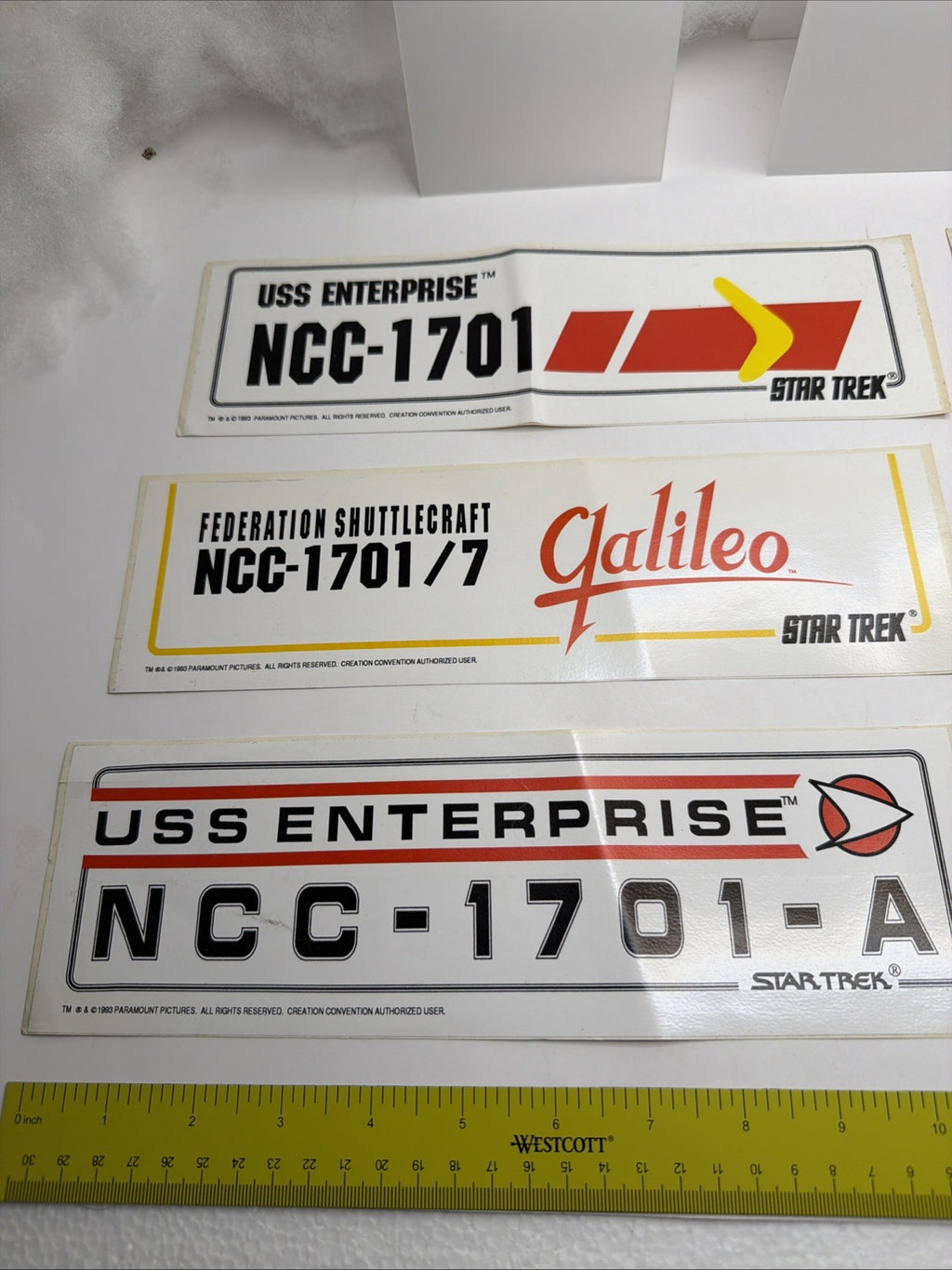 Star Trek Vintage Convention Large Bumper Stickers 1993 Lot Of 62