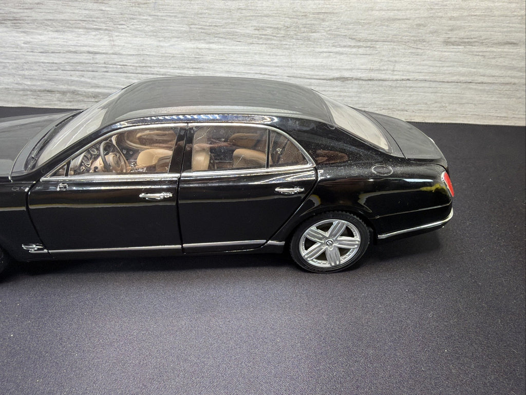 Rare Rastar Bentley Mulsanne 1:18 Diecast Black Model Car No Box Window Damage.9