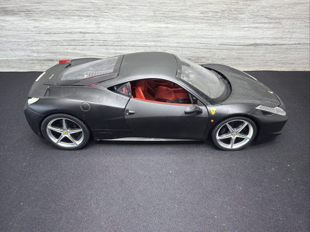 1:18 Hot Wheels Elite Ferrari 458 Speciale Matte Black No Box. Nice. READ0