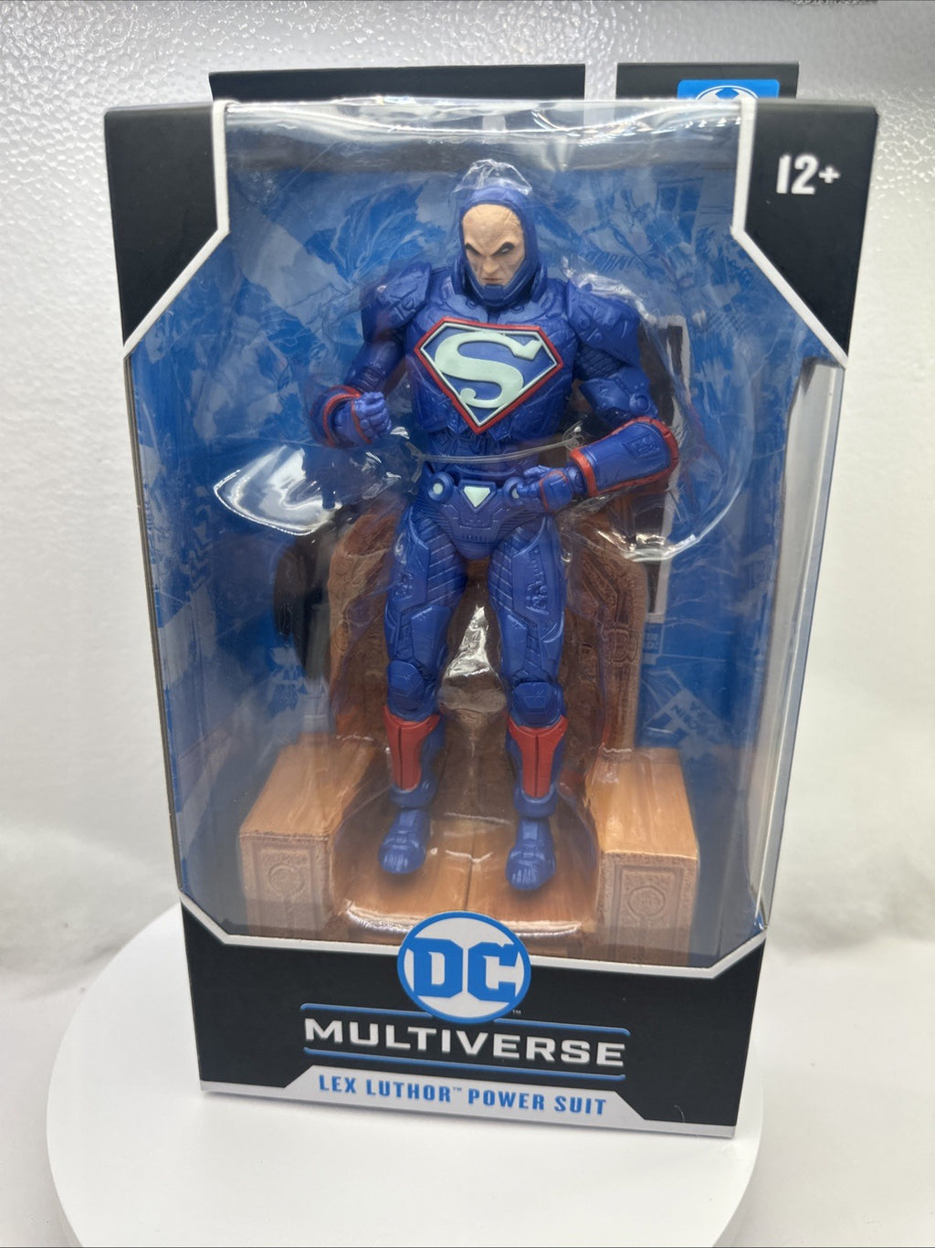 LEX LUTHOR McFarlane DC Multiverse Blue Power Suit & Throne 7" NEW Action Figure0
