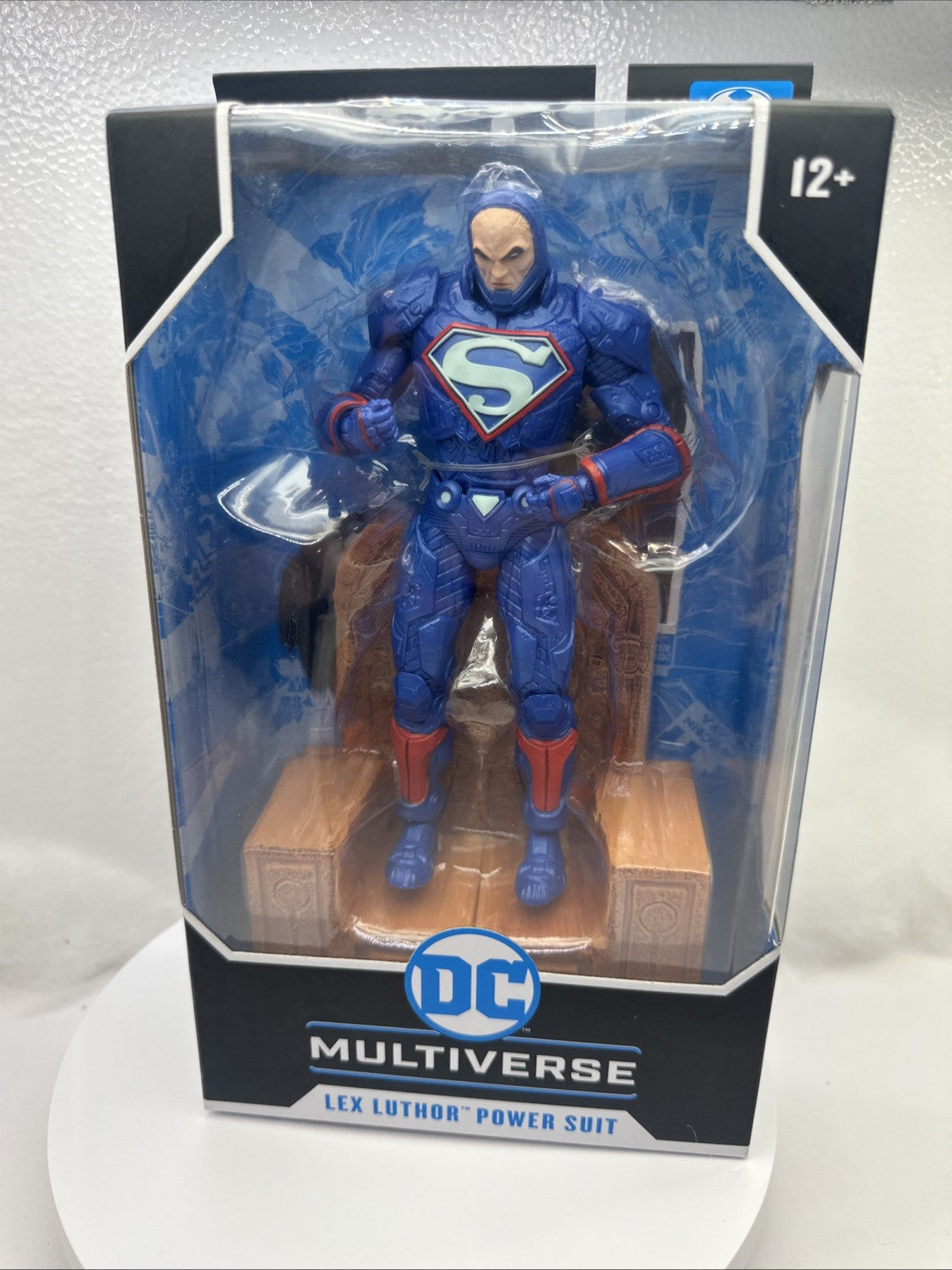 LEX LUTHOR McFarlane DC Multiverse Blue Power Suit & Throne 7" NEW Action Figure0