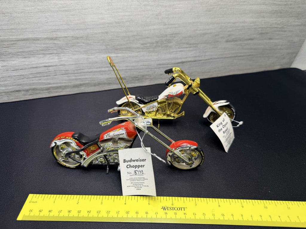 2 Budweiser Chopper Motorcycle Collectibles without box The Hamilton Collection5