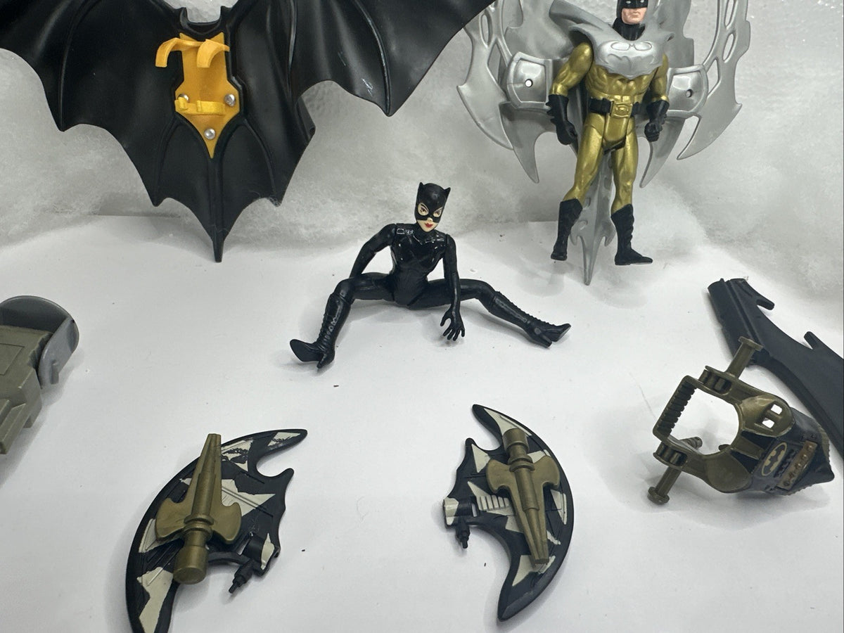 Used Vintage Batman Kenner figures lot Wings Missiles Etc 1990’s Characters Used7