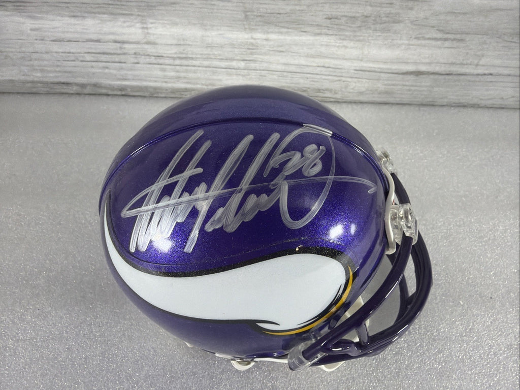 ADRIAN PETERSON Signed Vikings Mini Helmet NO COA PLEASE READ,AUTHENTIC2