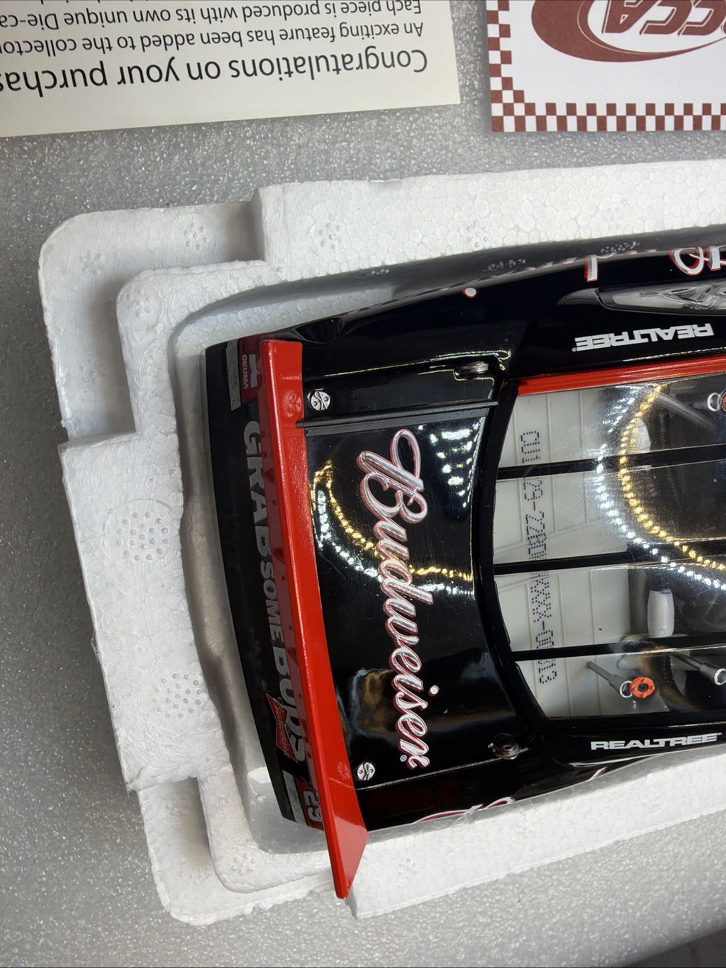 RARE Kevin Harvick 1/24 Elite 2011  #29 Budweiser Impala 313 of 440  New  W/COA8