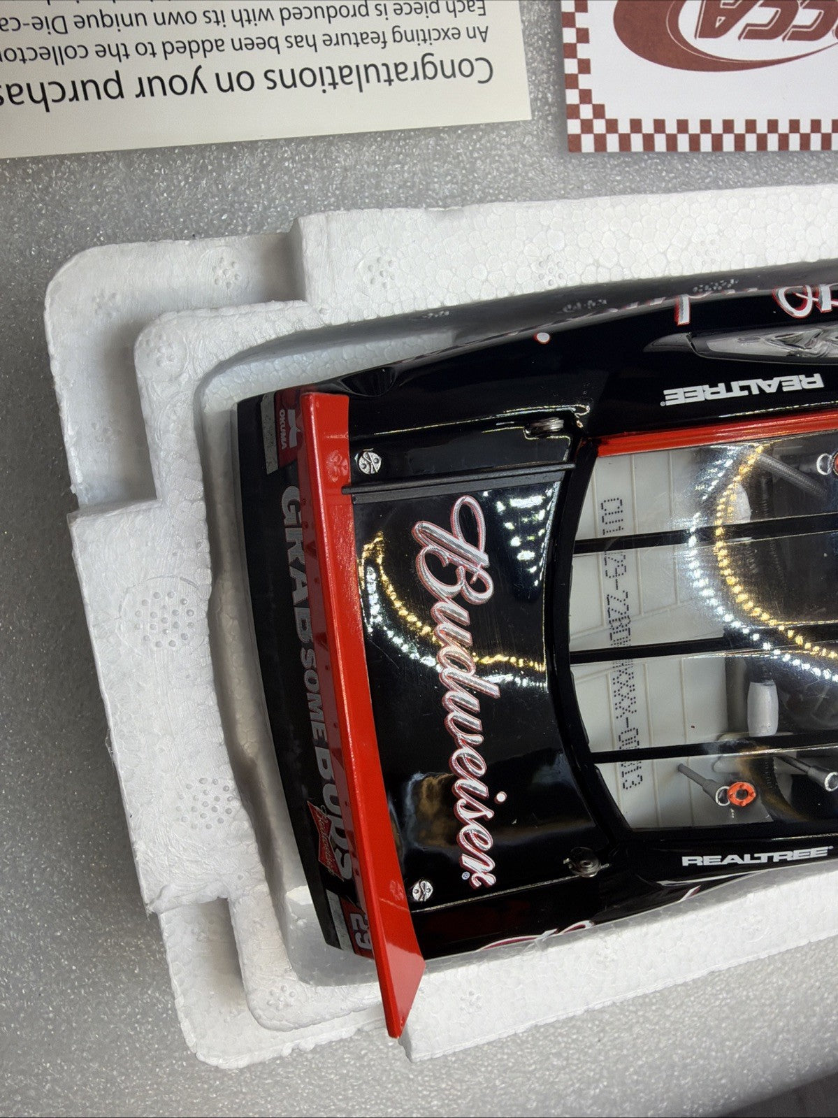 RARE Kevin Harvick 1/24 Elite 2011  #29 Budweiser Impala 313 of 440  New  W/COA8