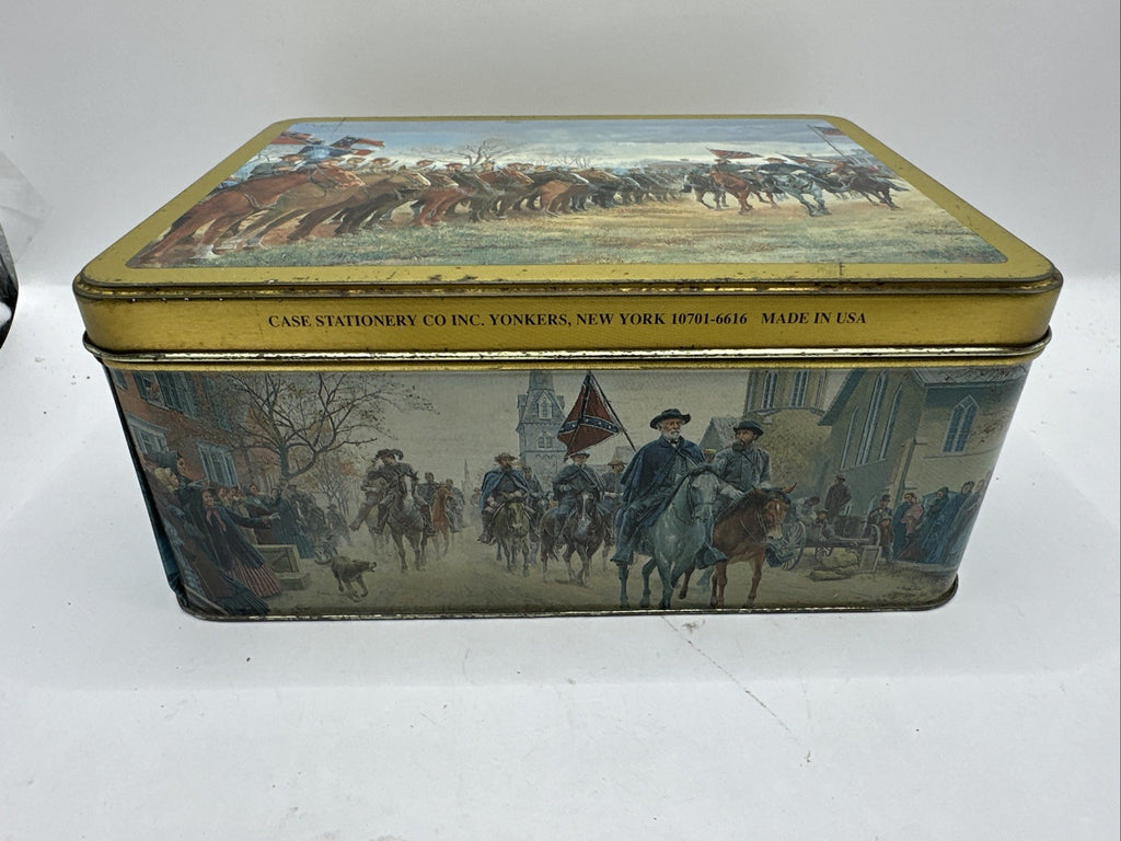 Mort Kunstler Ltd Edition Civil War Collectible Metal Box With 15 Cards  6x8x31