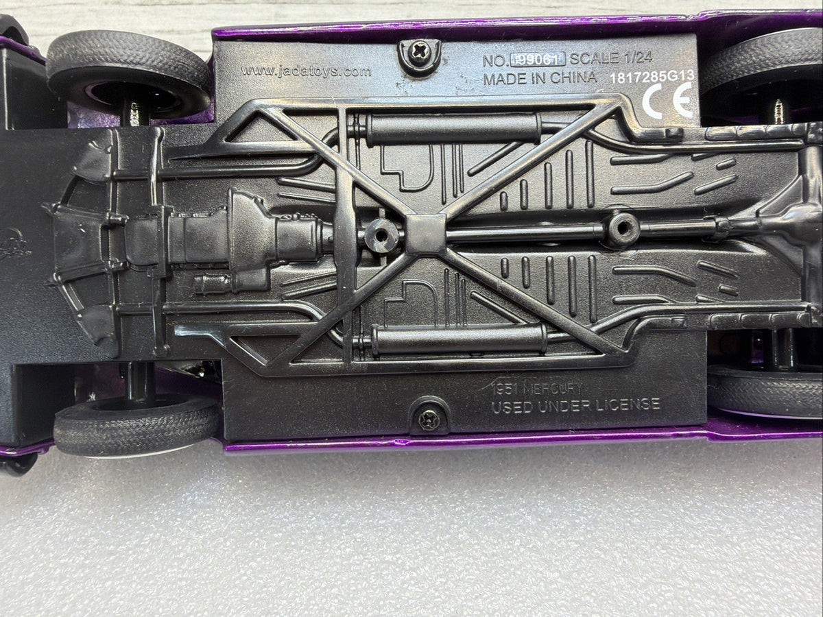 Jada Big Time Kustoms 1:24 Scale Purple 1951 Mercury Black Flames Nice No Box13