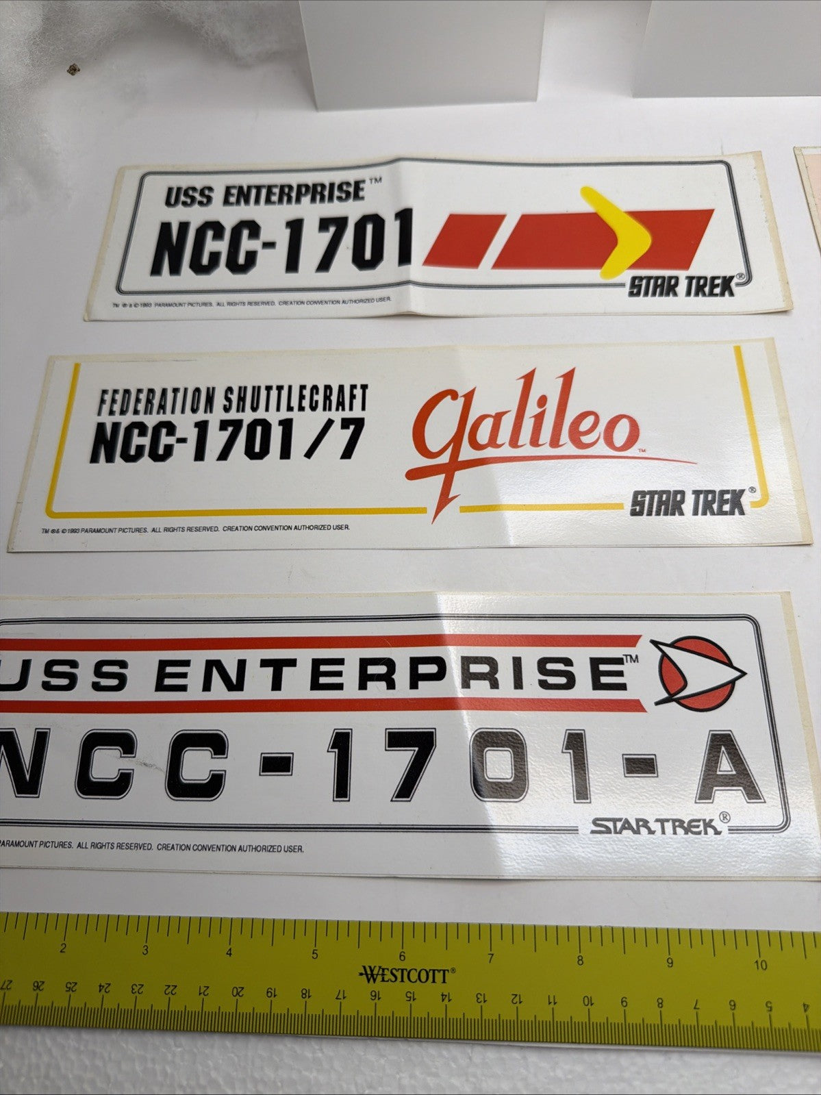 Star Trek Vintage Convention Large Bumper Stickers 1993 Lot Of 61