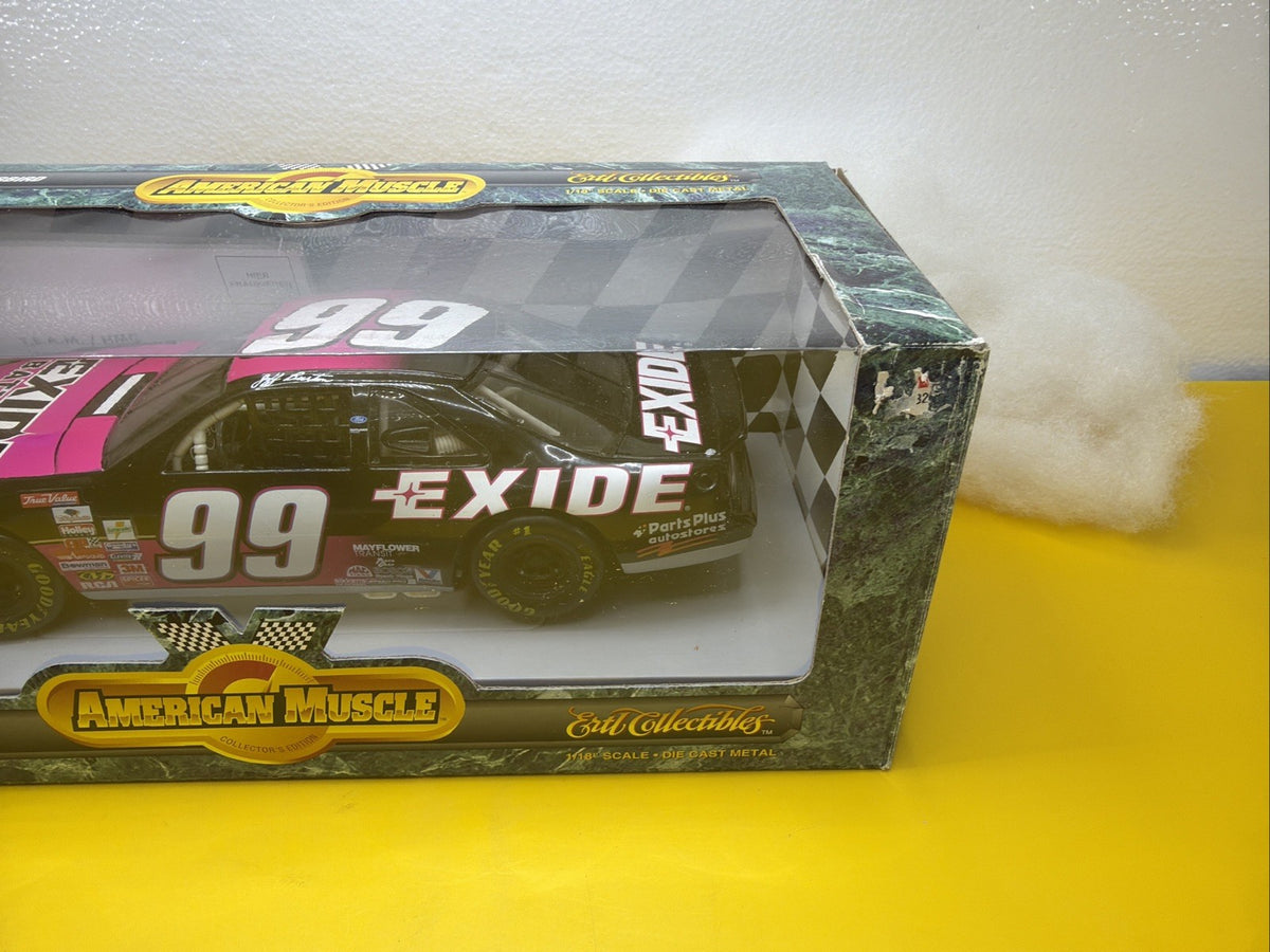 American Muscle 1:18  JEFF BURTON 99 Exide 1997 FORD T BIRD  Diecast NIB3