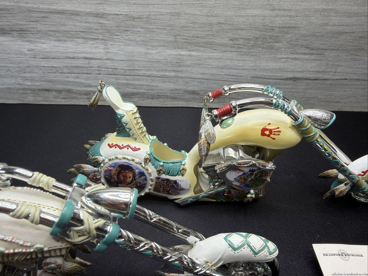 Vintage Bradford Exchange ‘Mystic Cruiser' Indian Native American Motorcycle X210