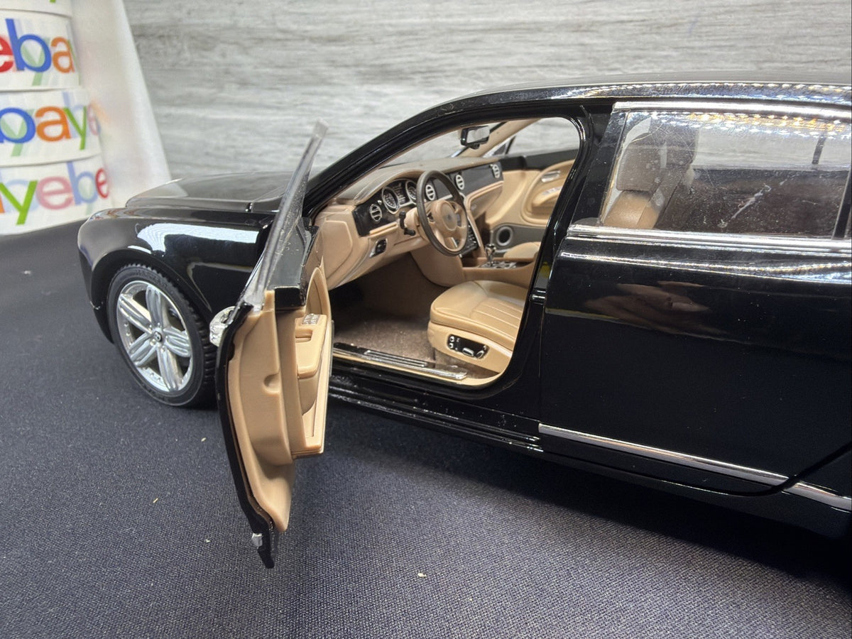 Rare Rastar Bentley Mulsanne 1:18 Diecast Black Model Car No Box Window Damage.10