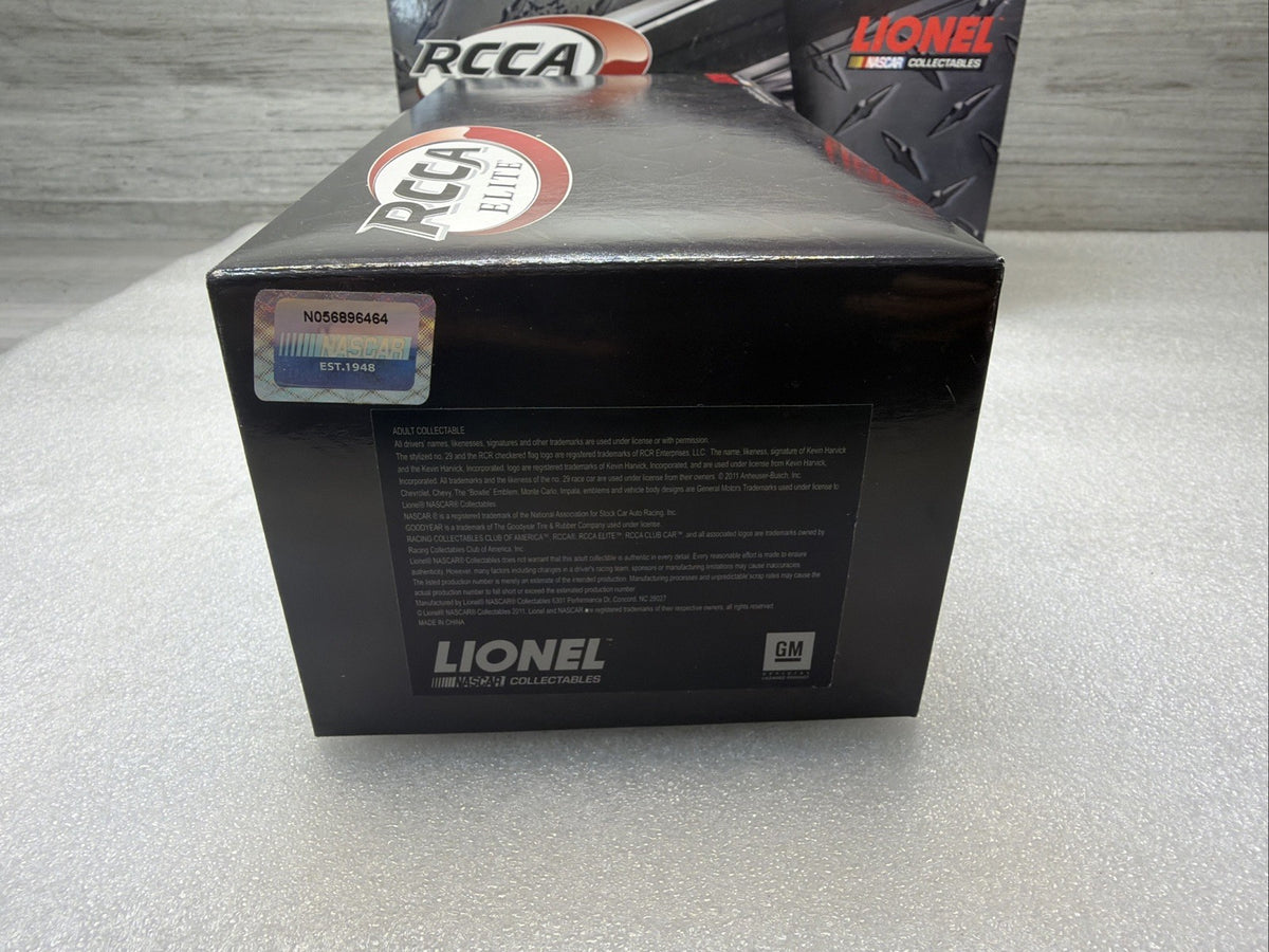 RARE Kevin Harvick 1/24 Elite 2011  #29 Budweiser Impala 313 of 440  New  W/COA19
