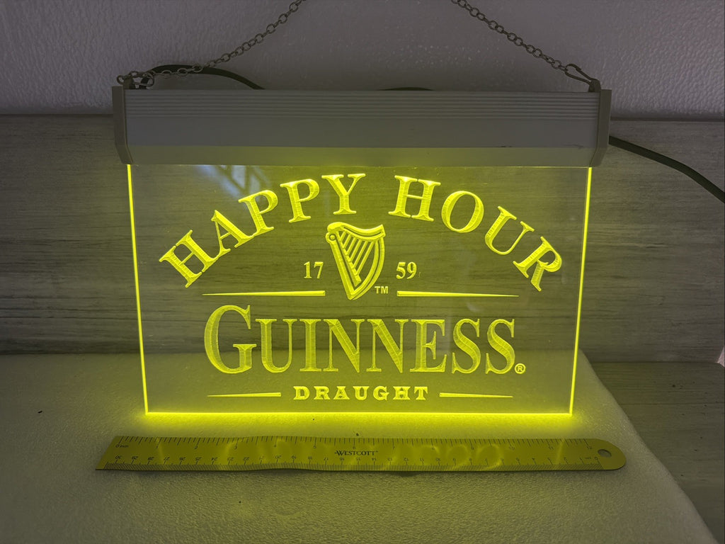 Guinness Pub Sign Beer Neon Light Sign 12x8 Inch - Dublin Ireland Bar Decor,0
