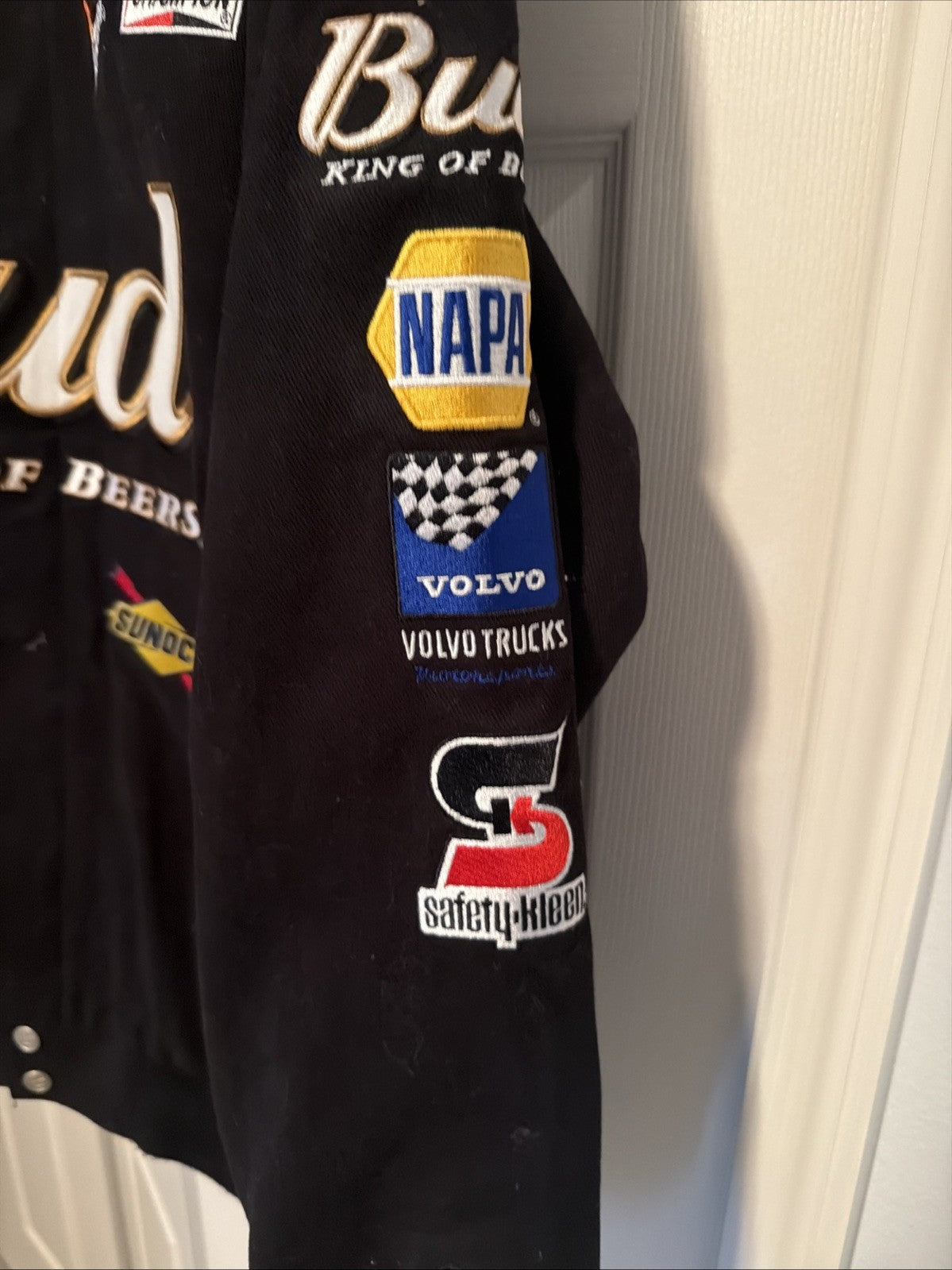 Dale Earnhardt Jr. VTG RARE #8 Budweiser Jacket Black Large Chase Authentics NWT11