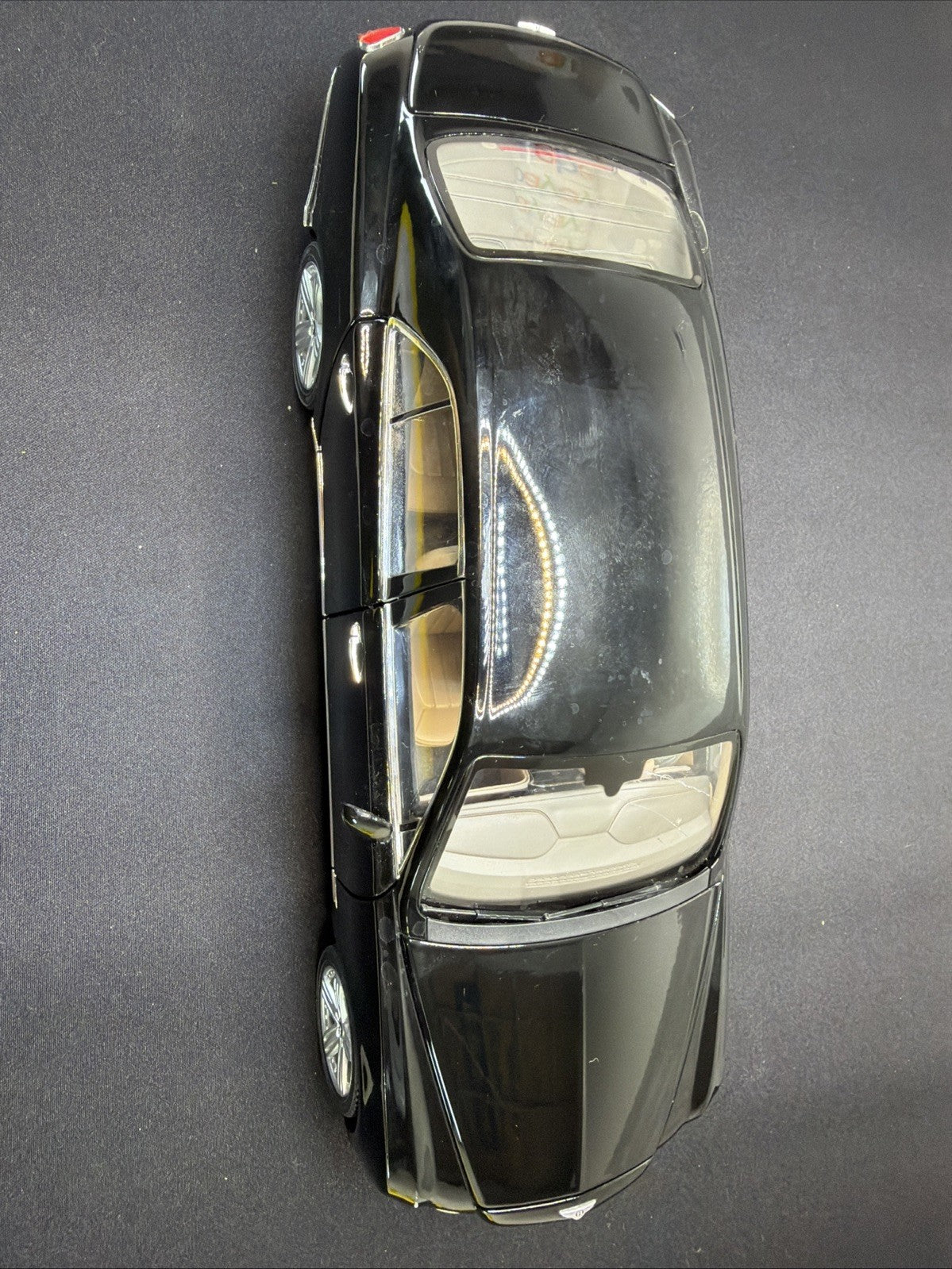 Rare Rastar Bentley Mulsanne 1:18 Diecast Black Model Car No Box Window Damage.15