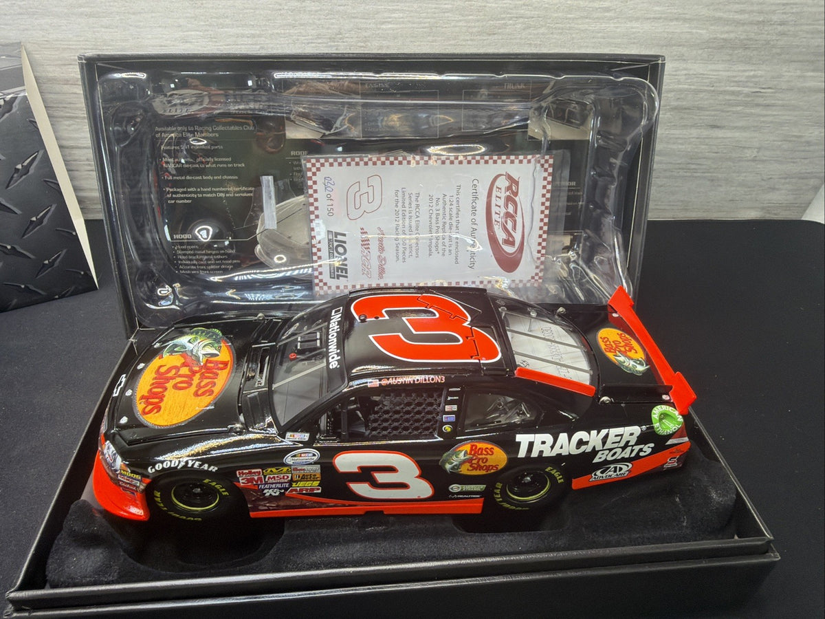 LIONEL RCCA ELITE 1:24 Austin Dillon #3 Bass Pro 2012 Impala 30/150 New Cert9