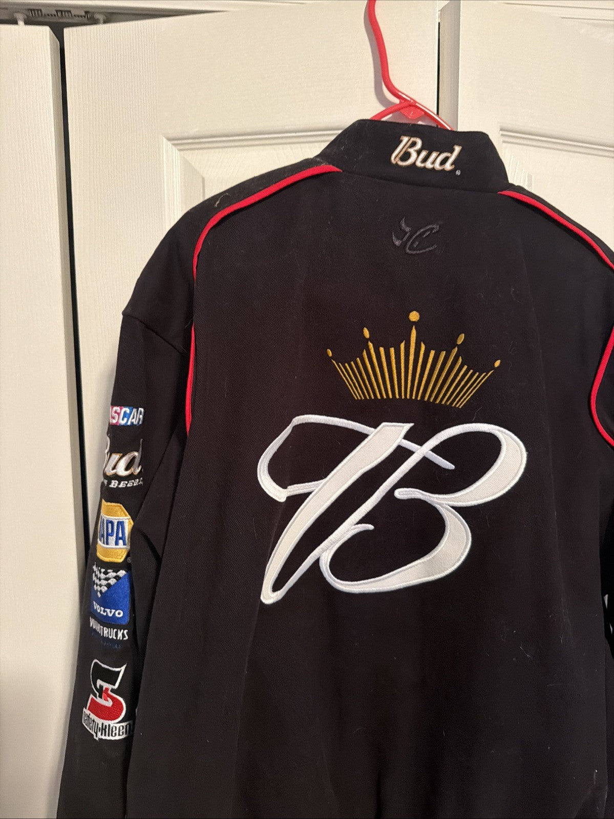 Dale Earnhardt Jr. VTG RARE #8 Budweiser Jacket Black Large Chase Authentics NWT15