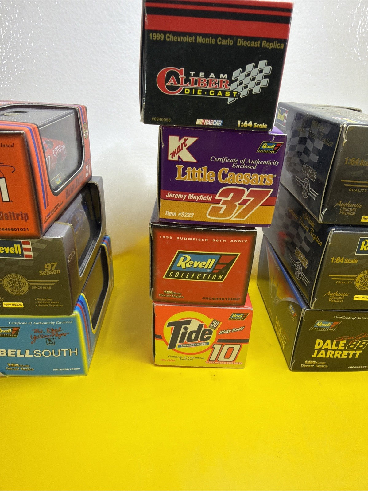 Revell Collection 1:64 NASCAR lot Of 10 Mixed Jarrett Rudd Waltrip  New Cases6