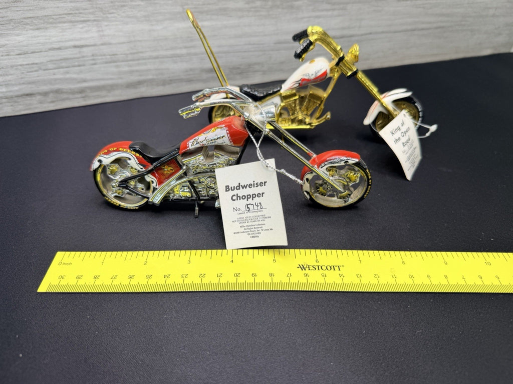 2 Budweiser Chopper Motorcycle Collectibles without box The Hamilton Collection4