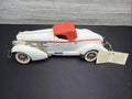 The Franklin Mint 1935 Auburn 851 Speedster  1:24 Scale White BARN FIND REPAIR0
