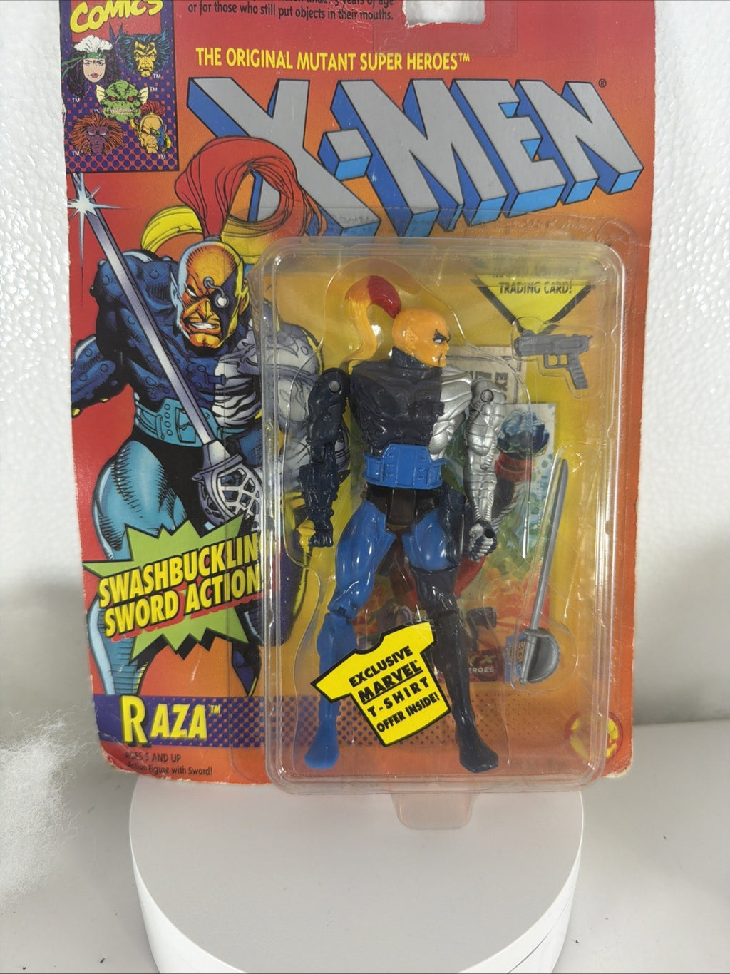 Marvel Comics  X Men Raza (1994) Toy Biz Action Figure New With Card Damage0