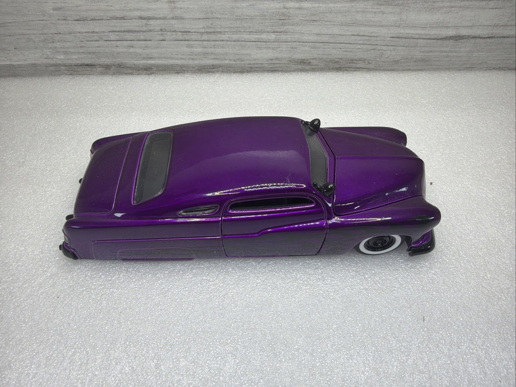 Jada Big Time Kustoms 1:24 Scale Purple 1951 Mercury Black Flames Nice No Box2