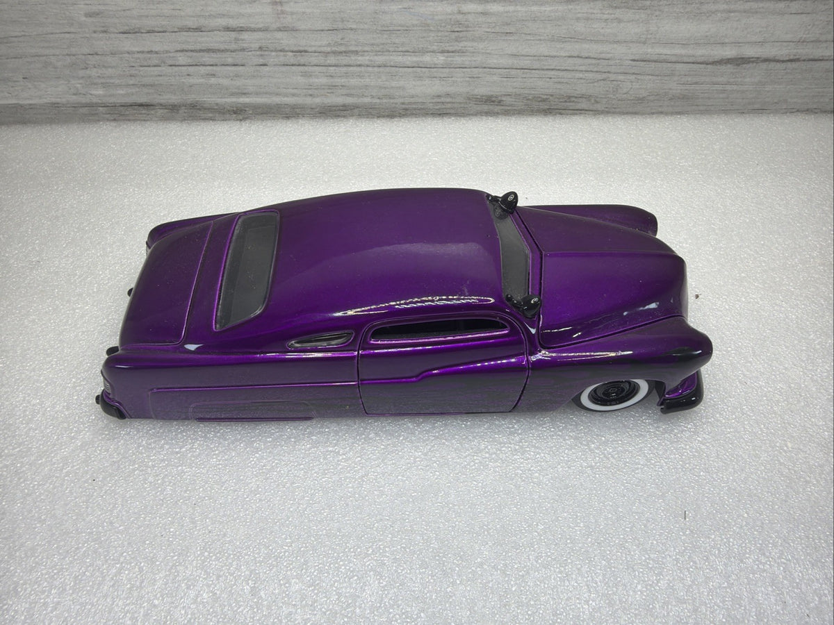 Jada Big Time Kustoms 1:24 Scale Purple 1951 Mercury Black Flames Nice No Box2