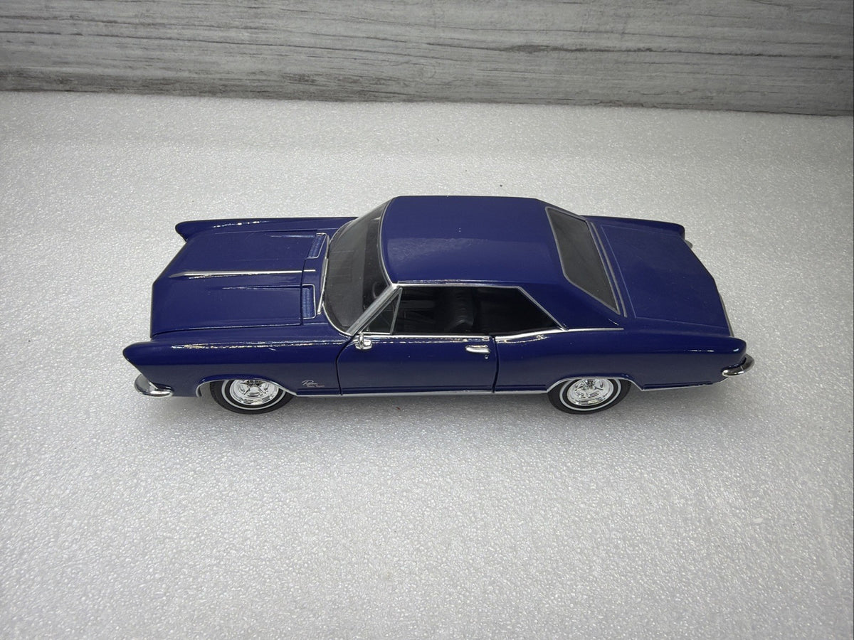 1965 BUICK RIVIERA GRAND SPORT HARD TOP WELLY 24072 1/24 DIECAST CAR BLUE NO BOX6