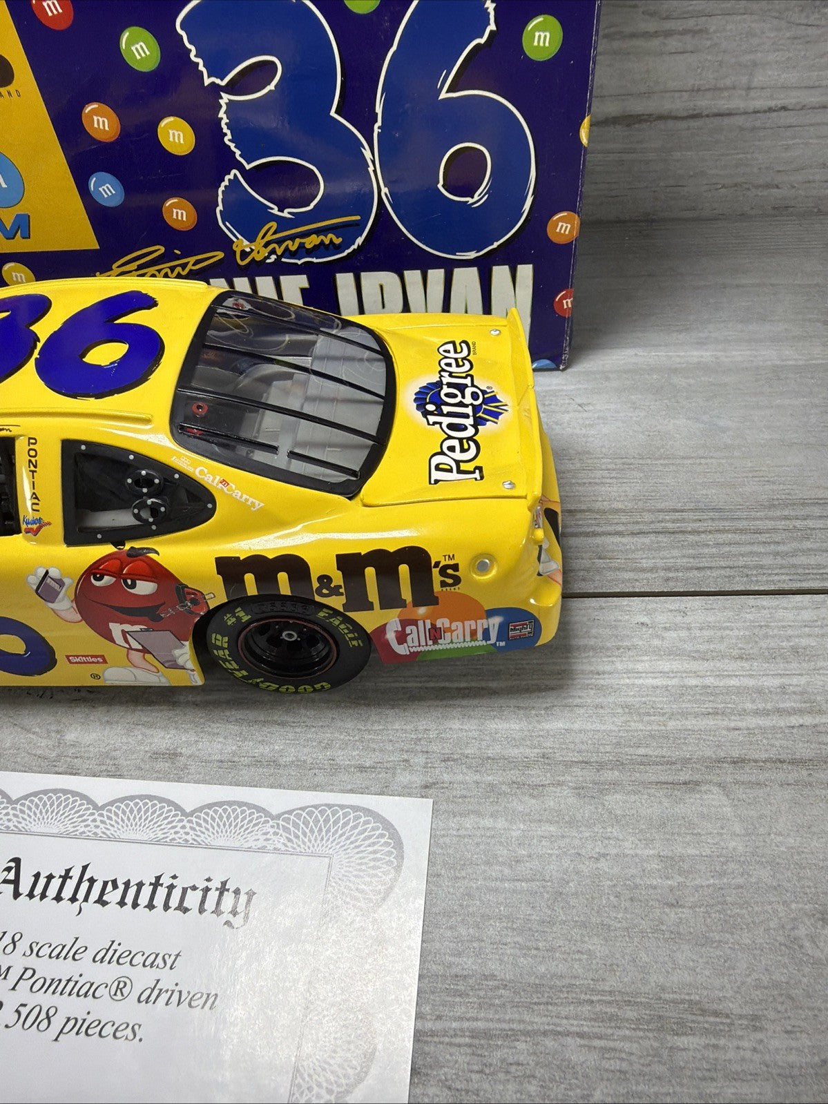 1999 Revell Ernie Irvan M&Ms 1/18 Pontiac New  1/2508 With Certificate9