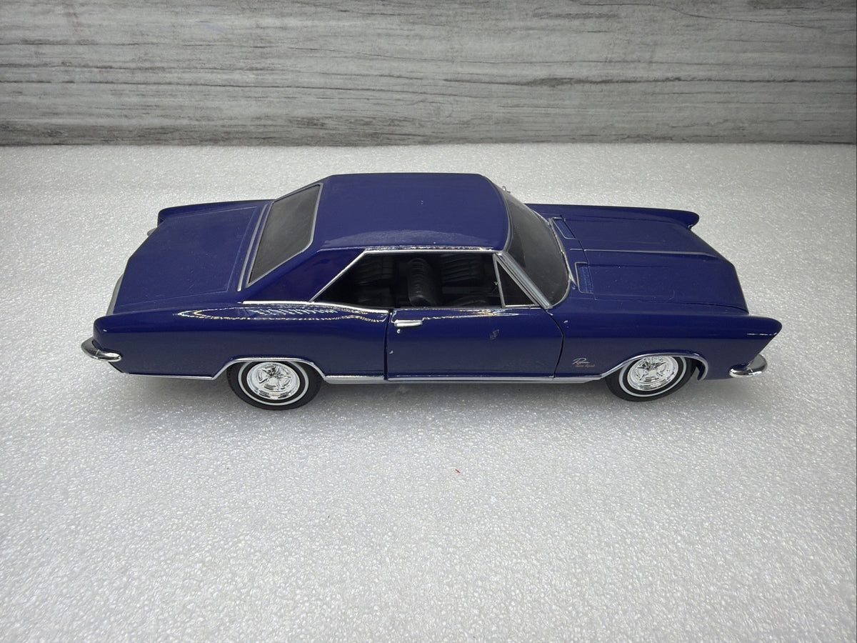 1965 BUICK RIVIERA GRAND SPORT HARD TOP WELLY 24072 1/24 DIECAST CAR BLUE NO BOX1