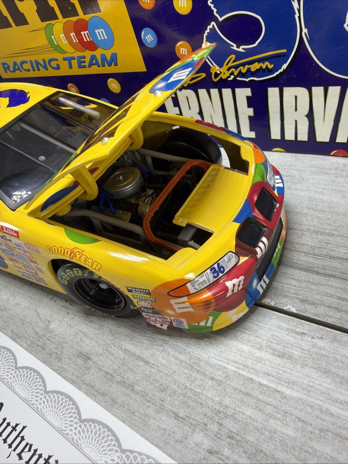 1999 Revell Ernie Irvan M&Ms 1/18 Pontiac New  1/2508 With Certificate12