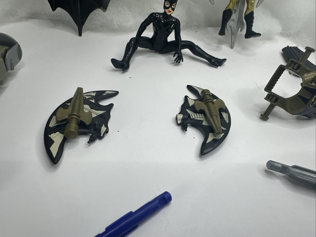 Used Vintage Batman Kenner figures lot Wings Missiles Etc 1990’s Characters Used6