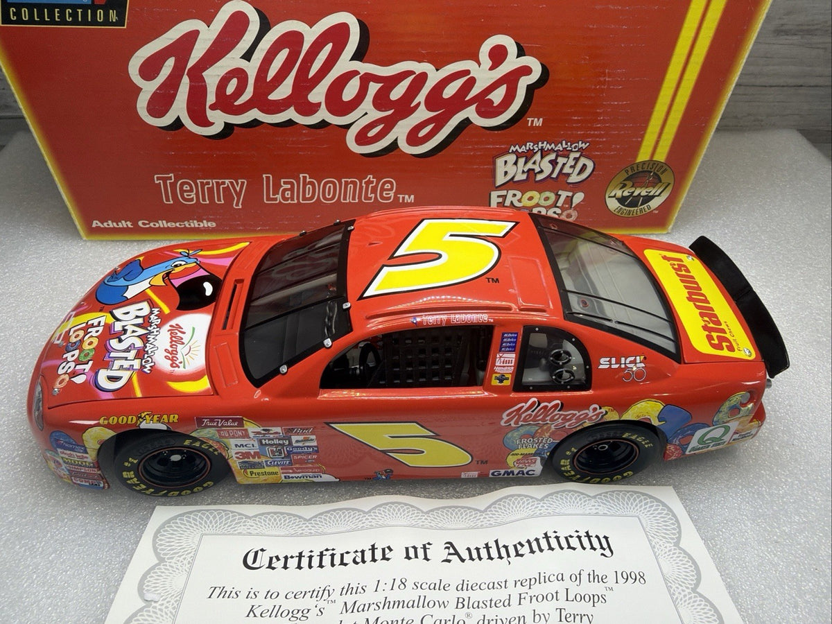 Revell 1998 Kellogg's Fruit Loops Terry Labonte #5 Cert 1:18 New In Aged Box23