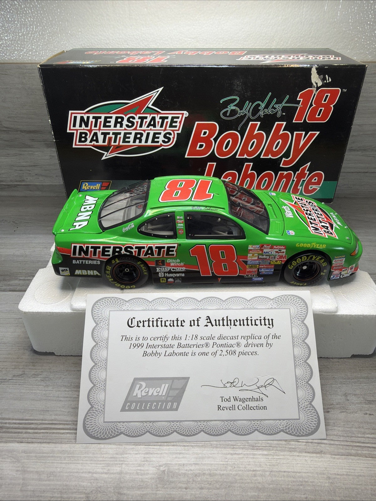 RARE  1999 BOBBY LABONTE  REVELL #18 INTERSTATE BATTERIES 1/18  NEW  1 Of 25080