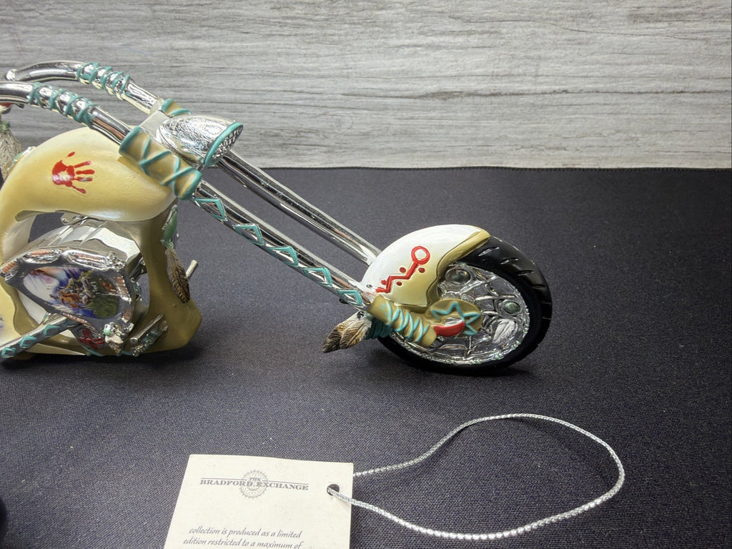 Vintage Bradford Exchange ‘Mystic Cruiser' Indian Native American Motorcycle X28