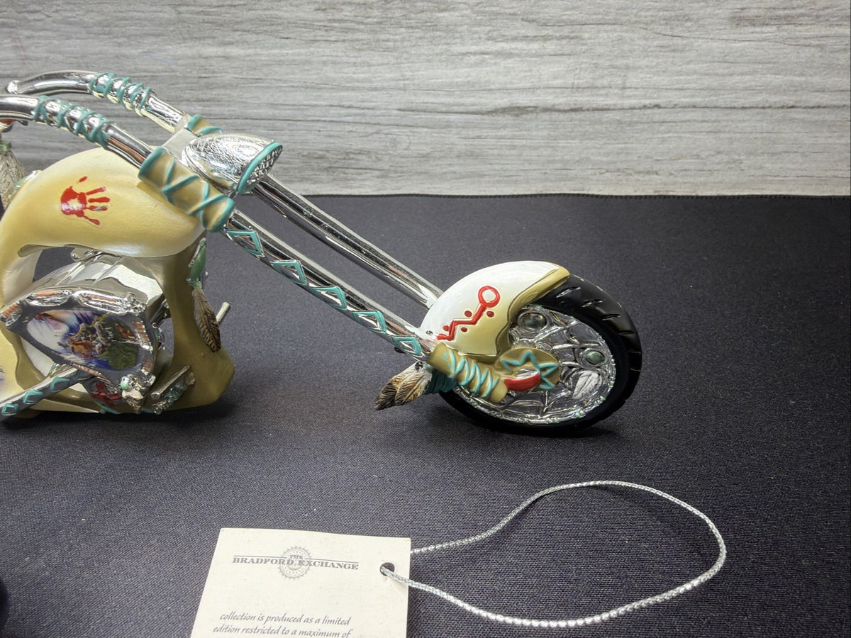 Vintage Bradford Exchange ‘Mystic Cruiser' Indian Native American Motorcycle X28