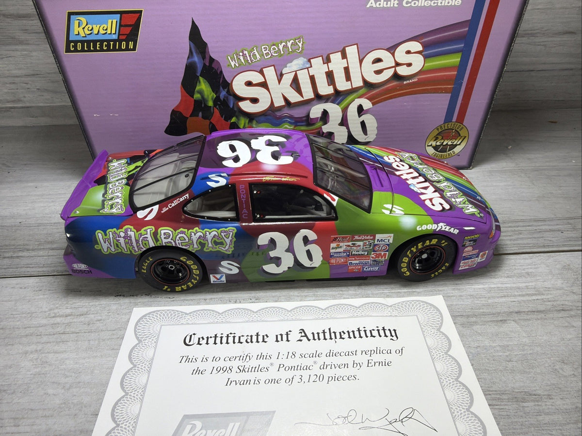 REVELL Ernie Irvan 1998 Wild Berry Skittles Pontiac 1/18 Scale 1 of 3120 New9